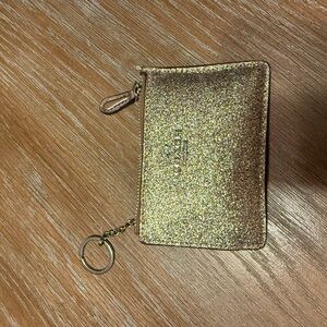 Coach Gold Glitter Keychain Wallet